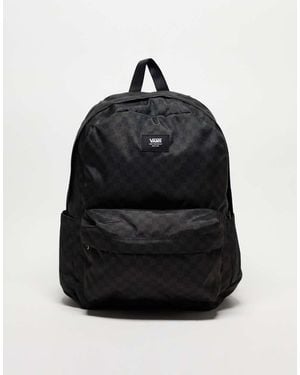 Vans Mochila A Cuadros Negros Y Gris Oscuro Old Skool De
