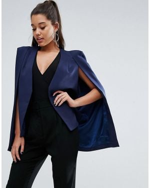Lavish Alice Cape Blazer - Blue