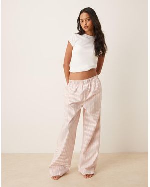 Calvin Klein Logo Poplin Pant - Natural