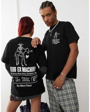 Deus Ex Machina T-Shirt Met La Address-Print - Zwart
