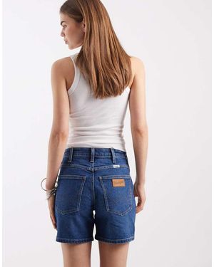 Wrangler Pantaloncini Di Jeans Da Cowboy Da 5" Scuro - Blu