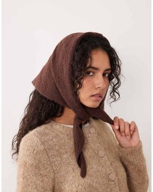Cotton On Triangle Knit Scarf - Brown