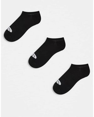 The North Face 3 Pack Invisble Trainers Socks - Black