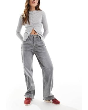 Bershka – gerade geschnittene jeans - Grau
