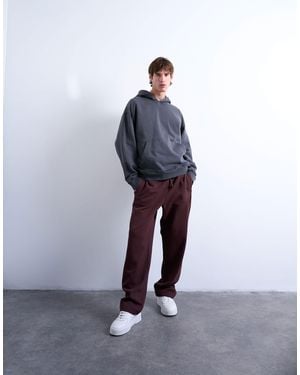 TOPMAN Heavyweight Straight Leg Sweatpants - Blue