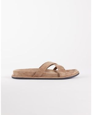 New Look Toe Loop Multi Strap Sandal - Brown