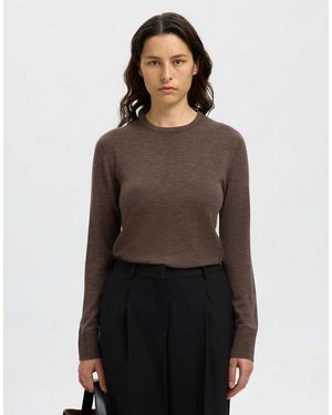 SELECTED Pullover - Brown