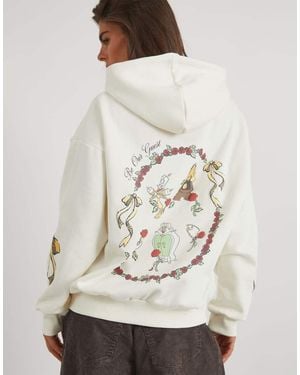 Skinnydip London London Beauty And The Beast Rose Hoodie - Grey