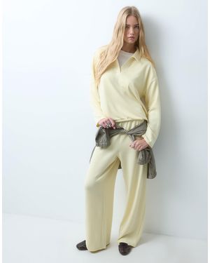 Pieces Wide Leg sweatpants Co-ord - White
