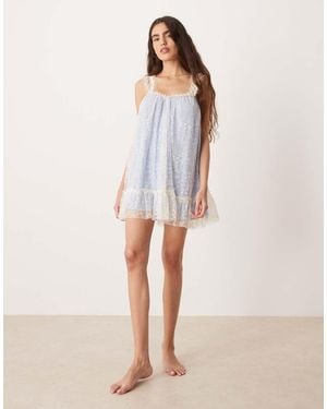 Free People Heartbreaker Mini Slip Dress - Blue