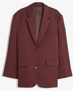 Bershka Oversized Blazer - Red