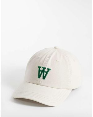 DOUBLE A by WOOD WOOD 100% Cotton Aa Logo Cap - White