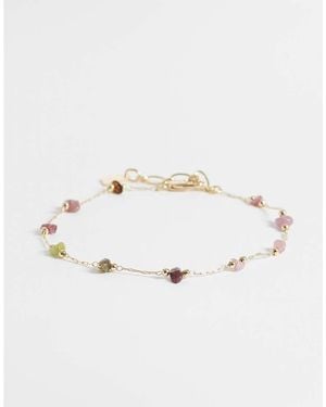 ASOS Anklet With Station-Coloured Chippings - Natural