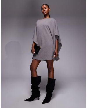 ASOS Supersoft Cape Mini Dress - Gray