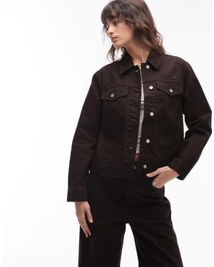 Lacoste Veste en jean d'ensemble - marron - Noir