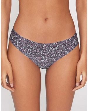 Tezenis Laser-Cut Microfibre Brazilian Briefs - Blue