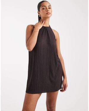Vero Moda Plisse Cami Strap Mini Dress - Black