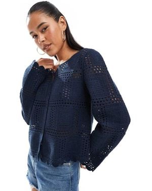 Object Crochet Cardigan - Blue