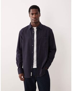 ARKET Relaxed Fit Flannel Shirt - Blue