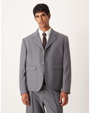 ASOS Boxy Cropped Suit Jacket - Grey