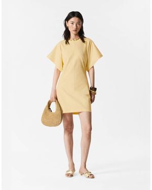 & Other Stories Mini Jersey T-shirt Dress With Short Kimono Sleeves - Natural