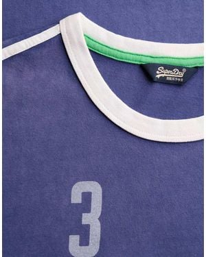 Superdry Athletic Football Stripe T-Shirt - Blue