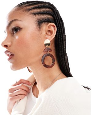 Accessorize – auffällige hängeohrringe - Braun