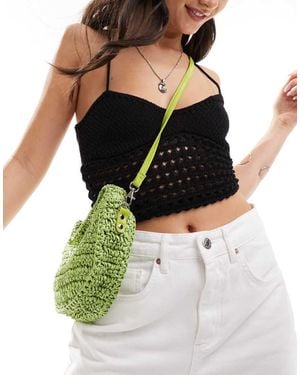 South Beach Cross-body Crochet Bag - Green