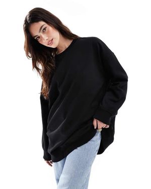 Monki Long Sleeve Oversized Jumper - Black