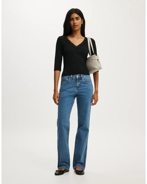 Cotton On Stretch Slim Straight Jean - Blue