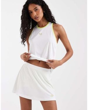 Fred Perry Tennis Co-Ord Logo Mini Skort - White