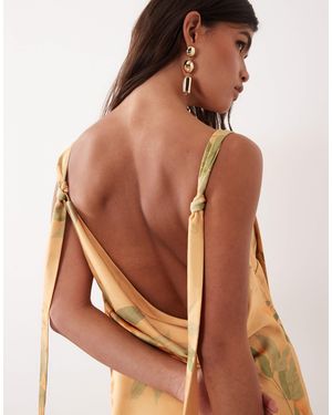 strapless and backless bra for wedding dress Tie Shoulder Belted Ruffle Maxi Dress