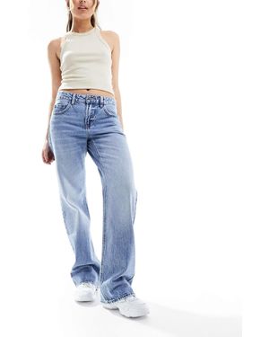 Stradivarius Str Straight Leg Jean - Blue
