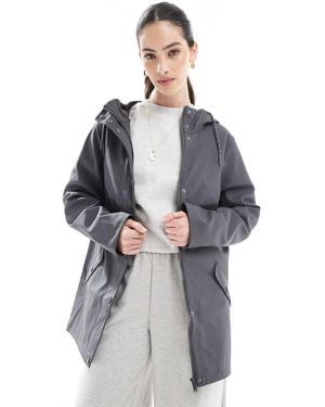Vero Moda Chubasquero Gris Con Capucha De - Azul