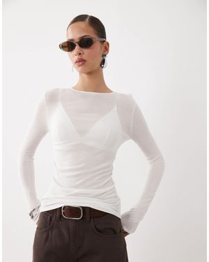 ASOS – transparentes, weiches strickoberteil - Weiß
