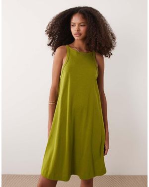 ASOS Mini Trapeze Dress - Green