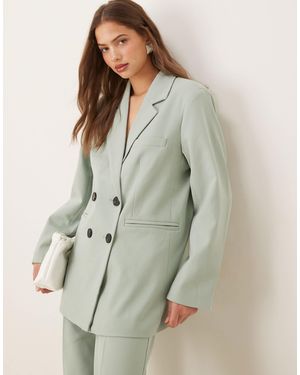 Y.A.S Oversized Double Breasted Tailored Blazer Co-ord - Green