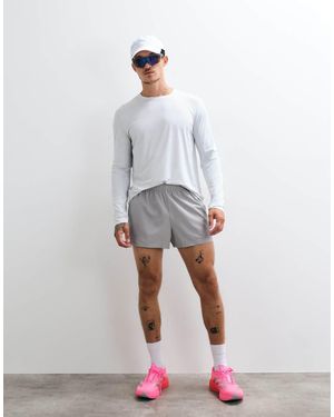 4505 Icon 3 Inch Quick Dry Running Shorts With Back Phone Pocket - Grey