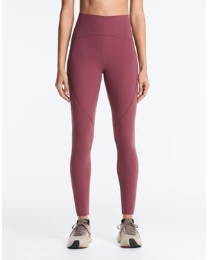 Oysho Basic Compressive Ankle-Length Leggings - Red