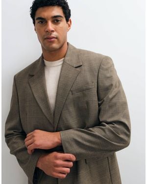 ASOS Oversize-anzugjacke mit em karomuster - Braun