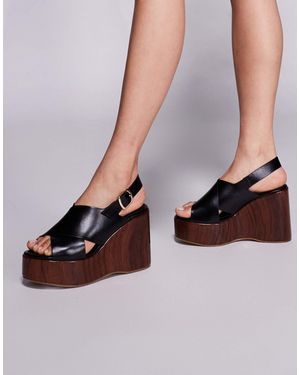 Public Desire Tamanco Mule Sandals - Brown