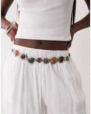 ASOS Mixed Resin Chain Belt - Purple