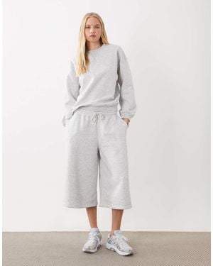 ASOS Jersey Joggershort Co-Ord - Grijs