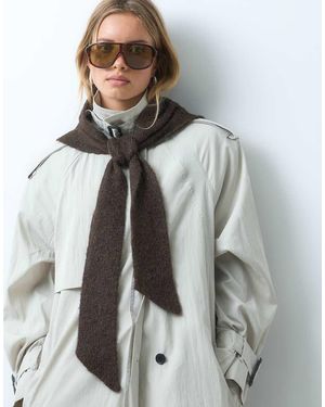 ASOS Pañuelo Triangular Ancho Con Lazo En-Marrón - Gris