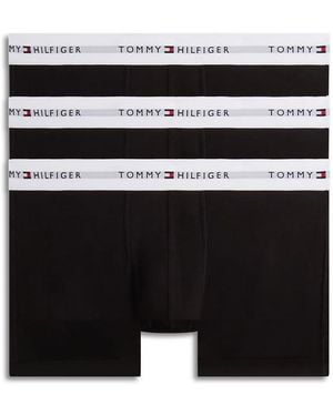 Tommy Hilfiger Signature Cotton Essentials 3 Pack Boxer Briefs - Black