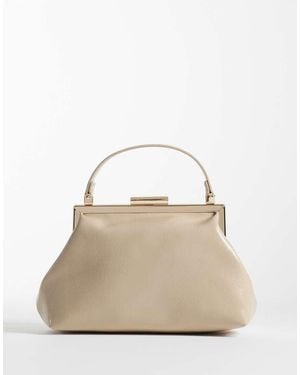 ASOS Textured Frame Mini Clutch Bag - Natural