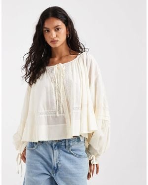 Free People La Lune Long Sleeve Top - White