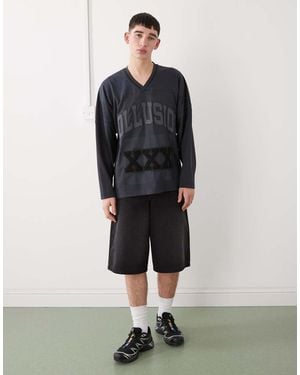 Collusion Sportshirt Met Lange Mouwen - Zwart