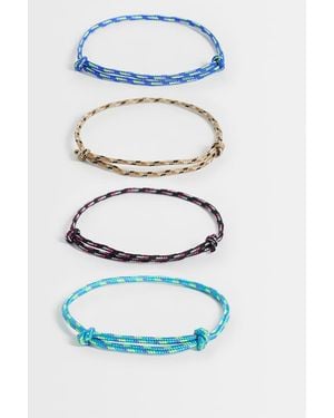 ASOS 4 Pack Rope Cord Puller Bracelets - Blue