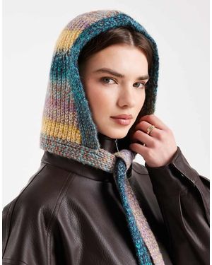 ASOS Knitted Twisted Hat With Wool - Black